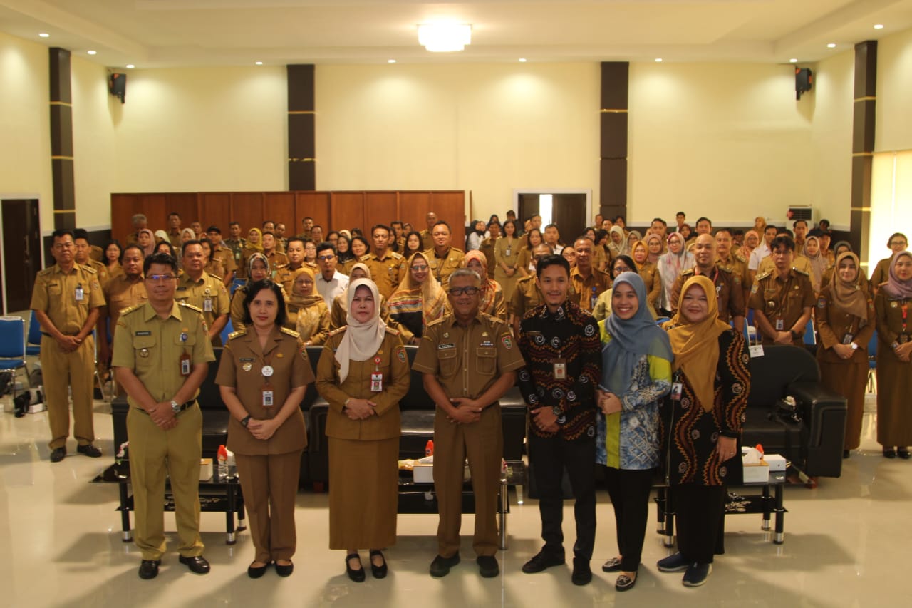Plt Sekda Katma F Dirun Buka Sosialisasi Peraturan Kepegawaian dan Launching Penerapan SIMPEGNAS