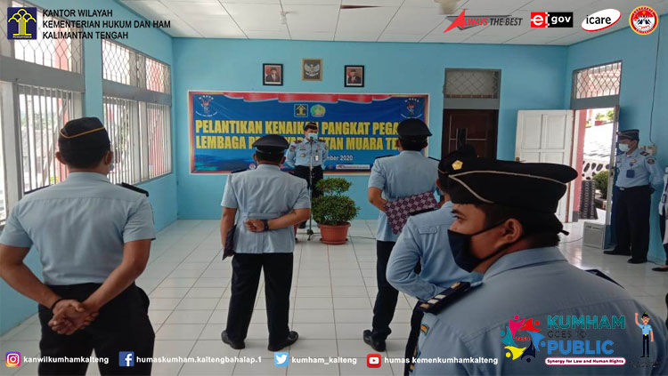Kalapas Muara Teweh Lantik 2 Orang Pegawai yang Naik Pangkat