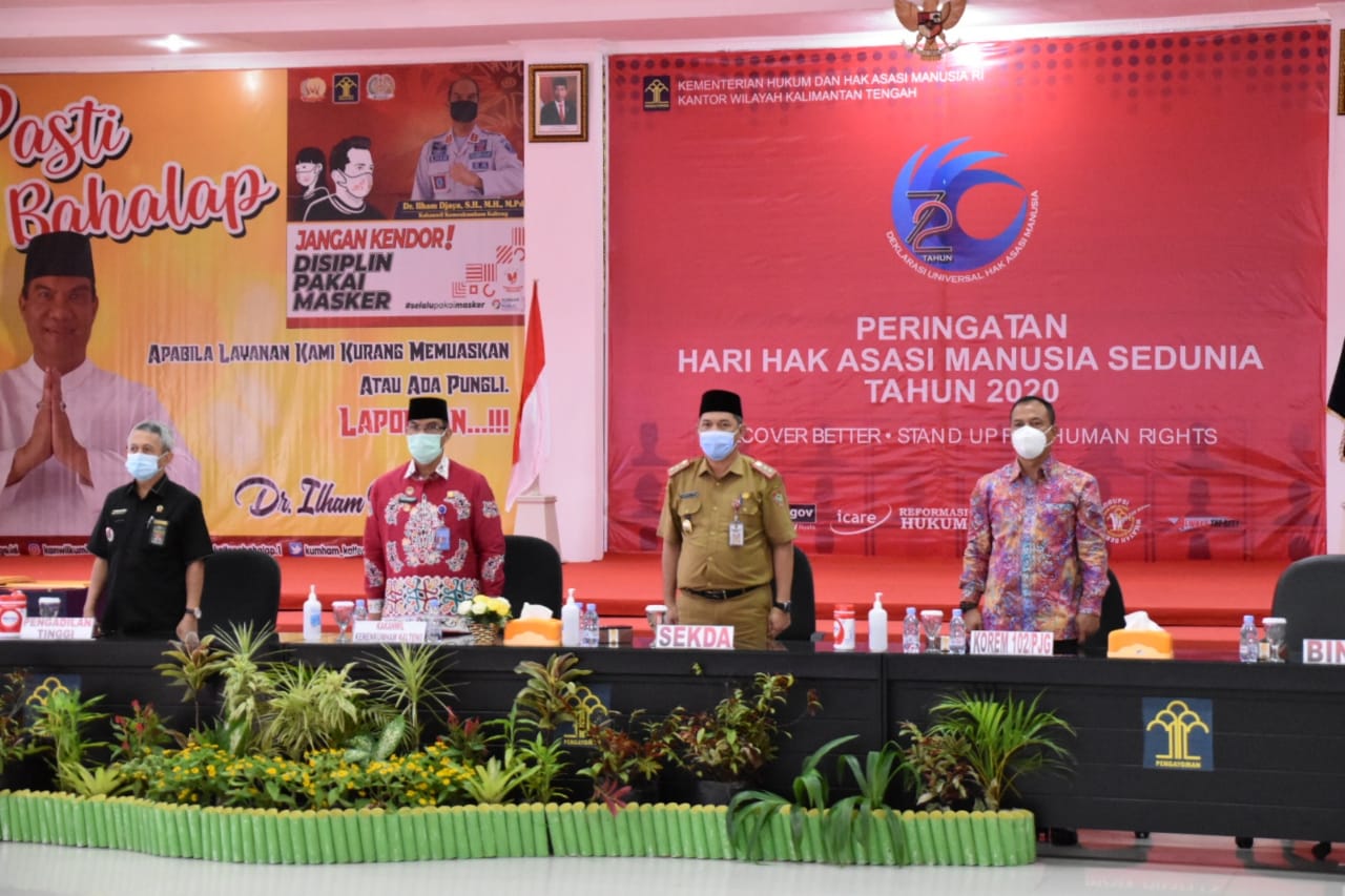 Sekda Kalteng Hadiri Peringatan Hari Hak Asasi Manusia Sedunia ke-72 Tahun 2020