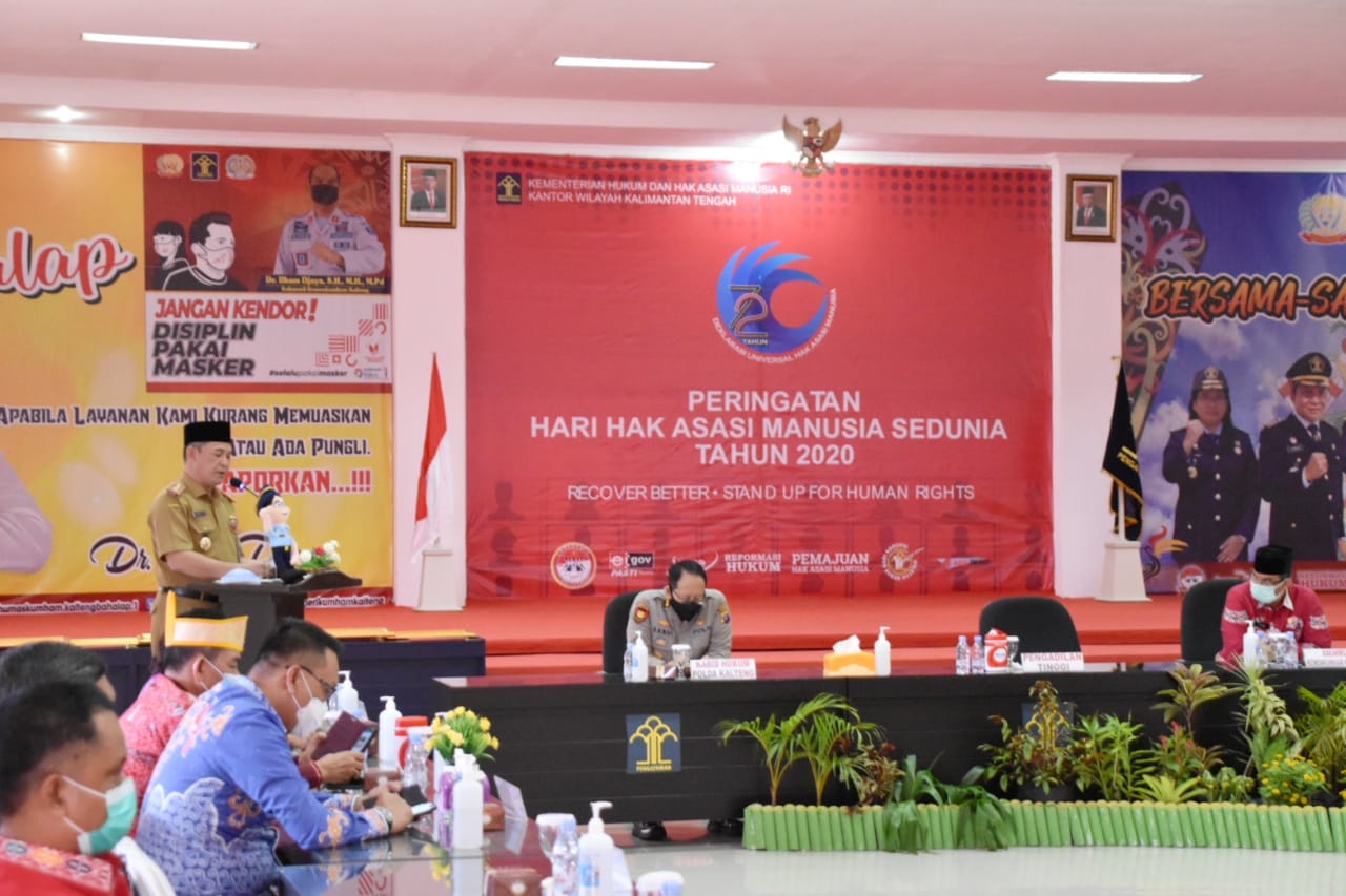 Sekda Kalteng Hadiri Peringatan Hari Hak Asasi Manusia Sedunia ke-72 Tahun 2020