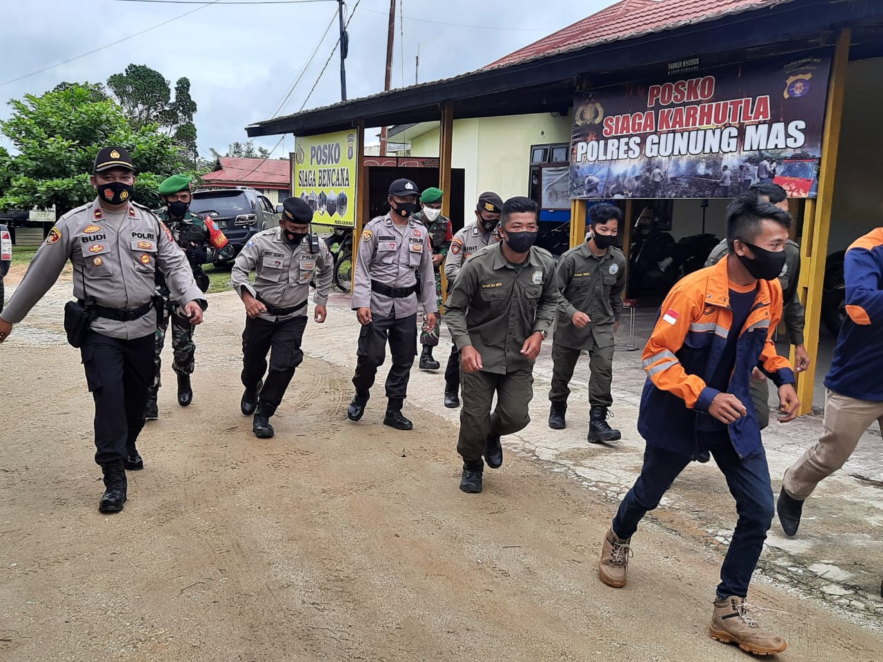 Polres Gumas Gelar Simulasi Terpadu Pemburu Api Tangani Karhutla 2021
