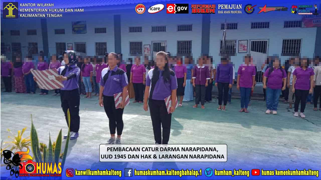 WBP Lapas Perempuan Palangka Raya Laksanakan Apel bersama