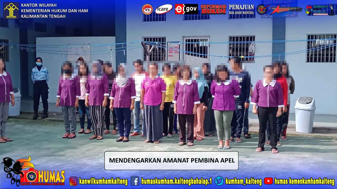 WBP Lapas Perempuan Palangka Raya Laksanakan Apel bersama