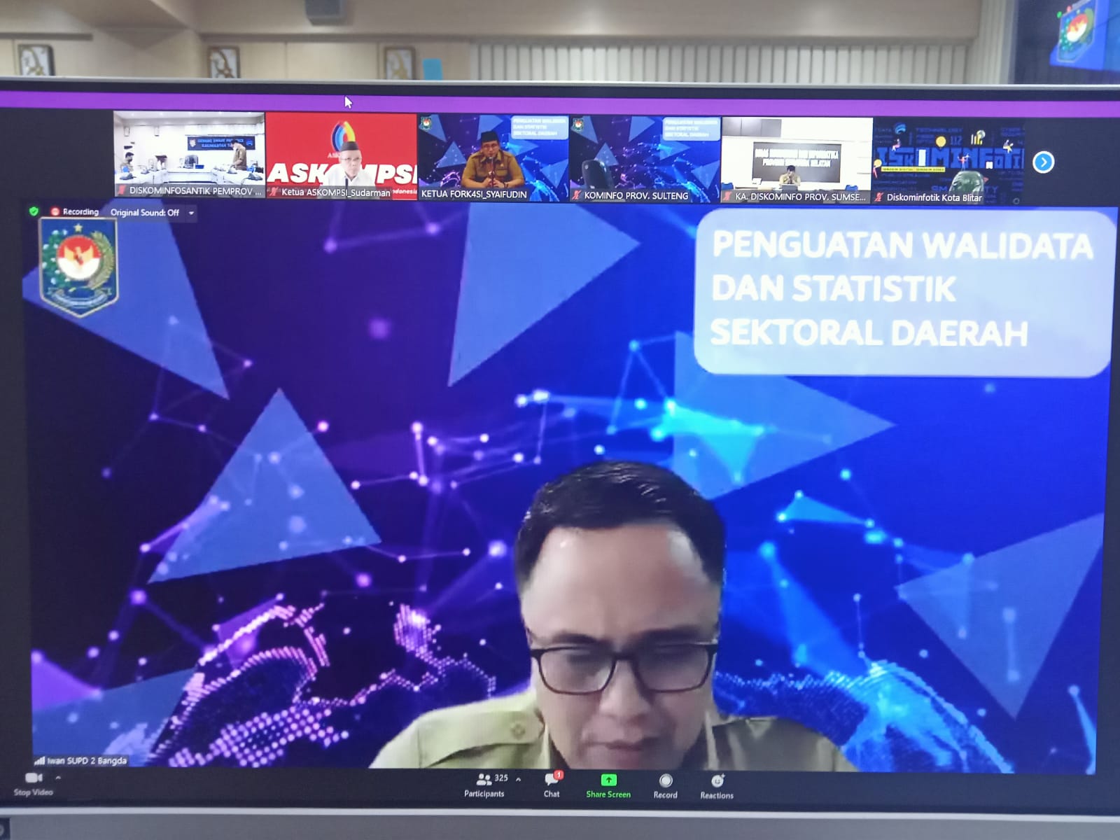 Plt. Kadis Kominfosantik Prov. Kalteng Hadiri Rakor Penguatan Peran Walidata dan Penyelenggaraan Statistik Sektoral di Daerah