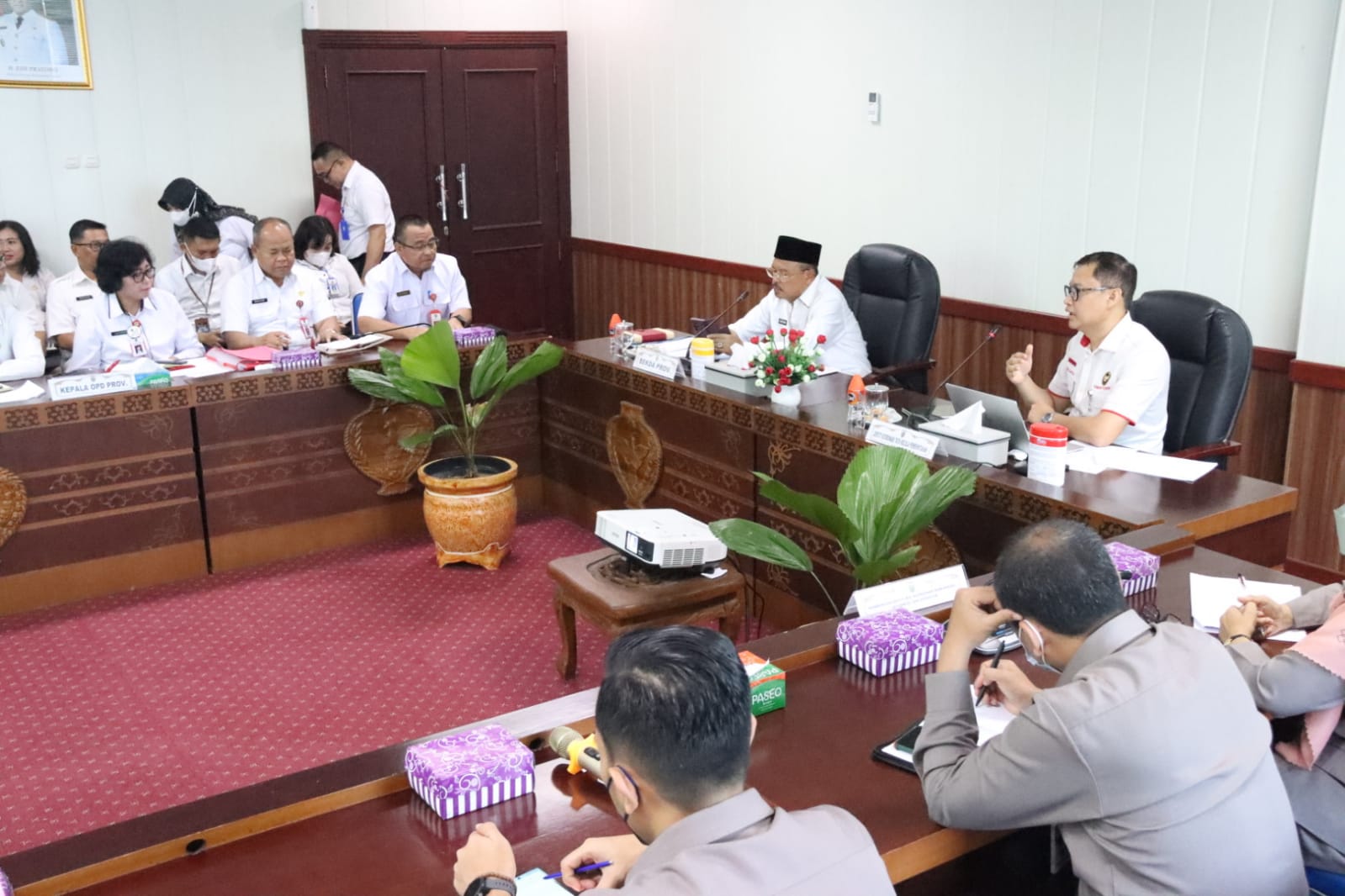 Terima Audensi dari Kemenko Polhukam RI, Sekda Nuryakin Sampaikan Rencana Aksi Tindak Lanjut Pelaksanaan RB Tahun 2021
