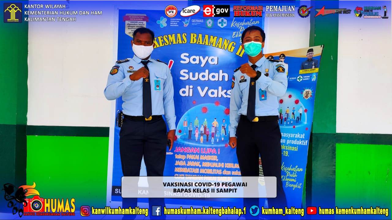 Pegawai Bapas Sampit Laksanakan Vaksinasi Covid-19