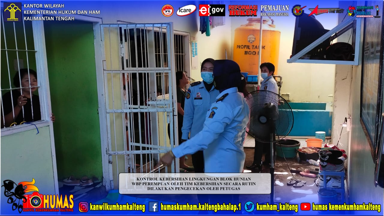 Kontrol Rutin Seluruh Pejabat Struktural Lapas Sampit Ke Blok Hunian
