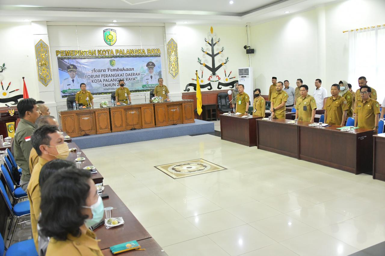 Kepala Bappedalitbang Prov. Kalteng Sampaikan Arah Kebijakan Pembangunan Kalteng pada Forum Perangkat Daerah Kota Palangka Raya 2023