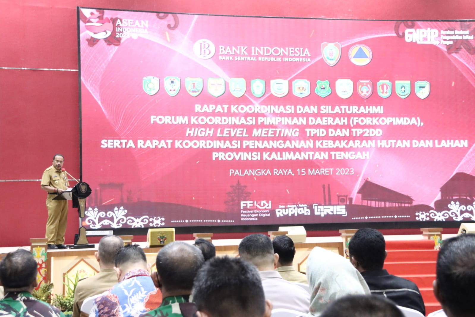 Gubernur Sugianto Sabran Buka Rakor High Level Meeting TPID dan TP2DD serta Penanganan Karhutla Provinsi Kalteng Tahun 2023