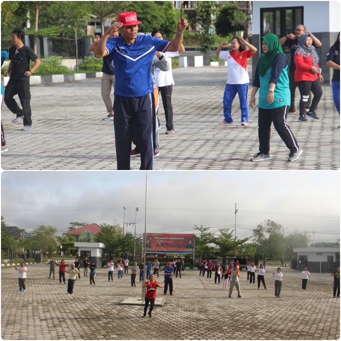 Jumat Bersih dan Sehat, Kemenkumham Kalteng Gotong Royong di Area Kanwil
