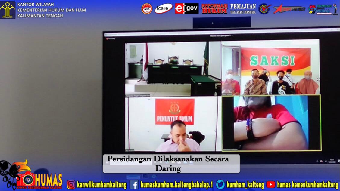 PK Bapas Pangkalan Bun Dampingi Sidang ABH Secara Daring