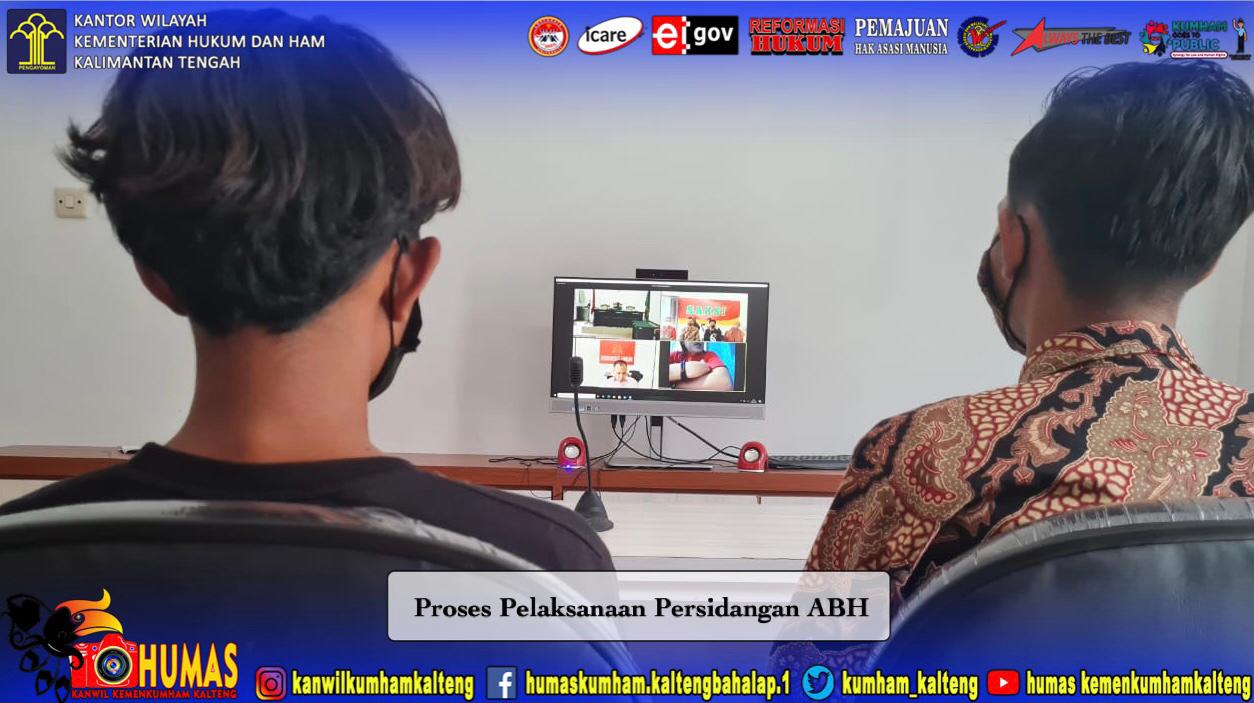 PK Bapas Pangkalan Bun Dampingi Sidang ABH Secara Daring