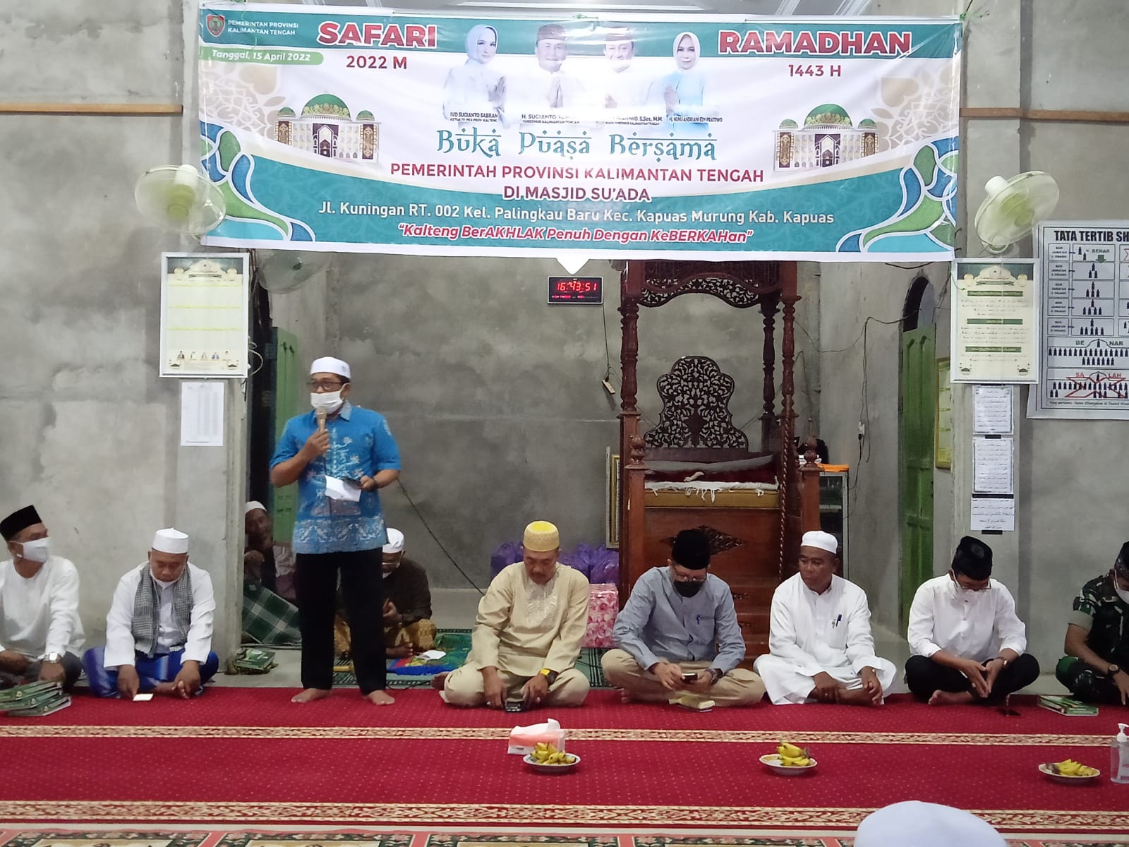 Jalin Silaturahmi, Tim Safari Ramadan Pemprov Kalteng Buka Puasa Bersama di Masjid Su`ada Kapuas Murung