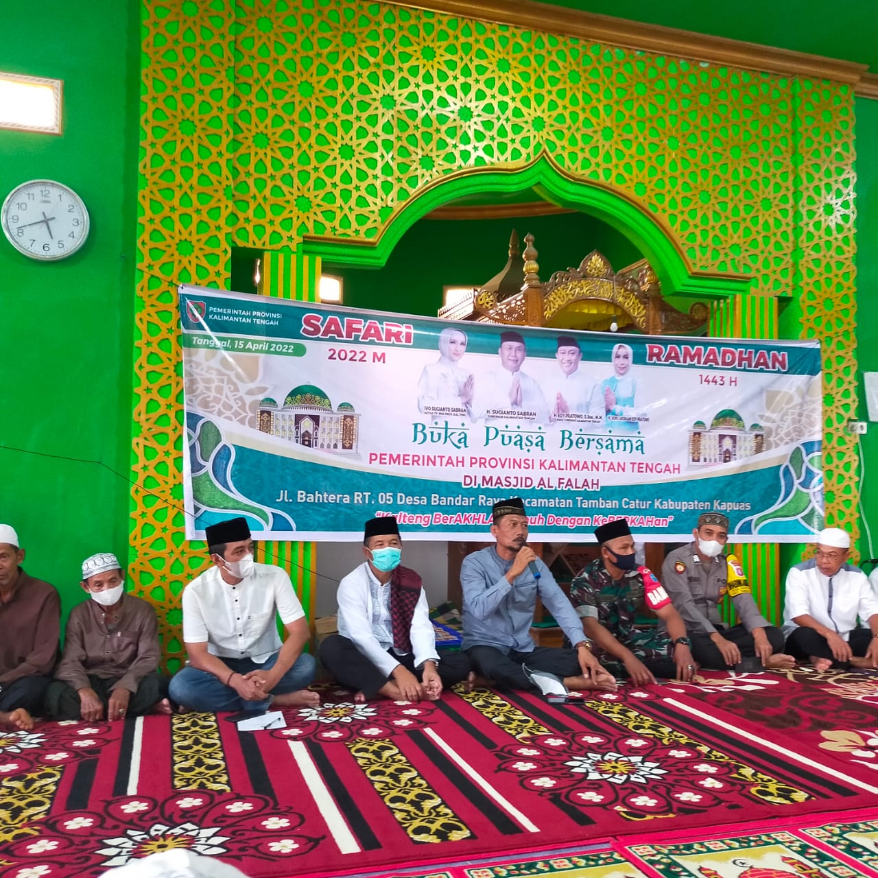 Tim Safari Pemprov Kalteng Buka Puasa Bersama di Masjid Al Falah Tamban Catur Kapuas