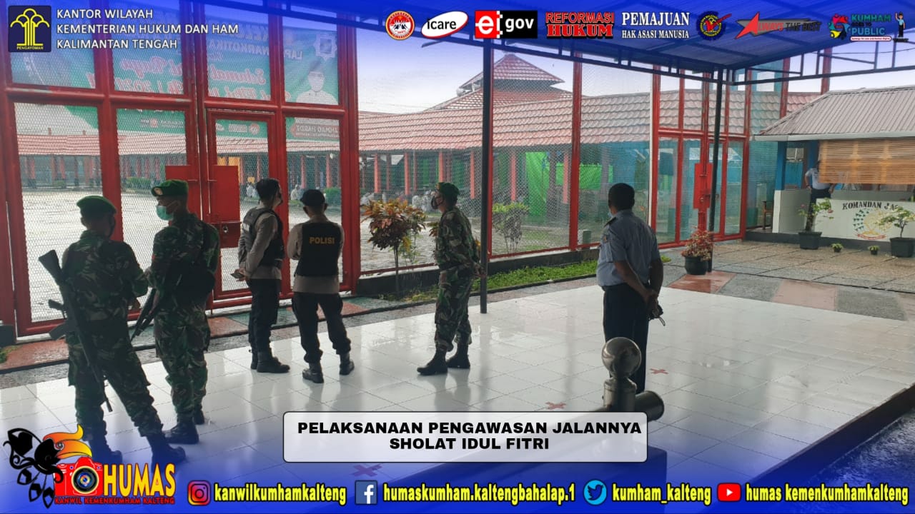 Sinergitas TNI dan Polri Dengan Lapas Narkotika Kasongan Dalam Pelaksanaan Pengamanan Hari Raya Idul Fitri 1442 H