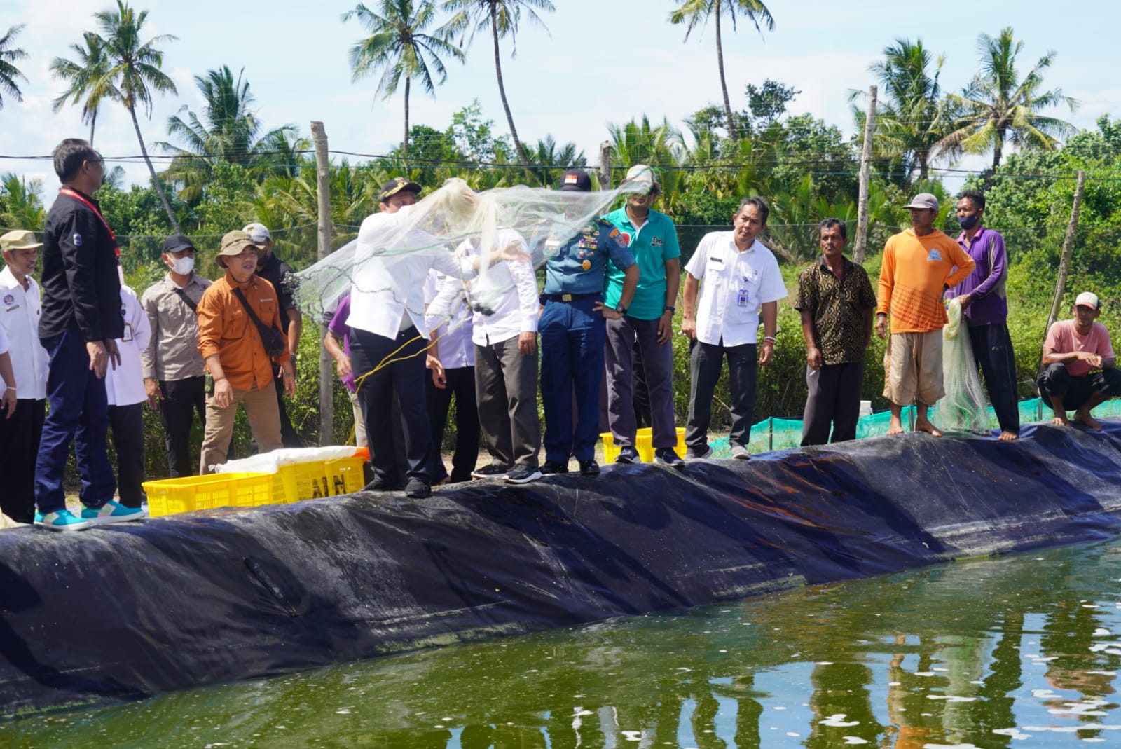 Wagub Kalteng Tinjau Pembangunan Kawasan Shrimp Estate di Desa Sei Pasir Kabupaten Sukamara