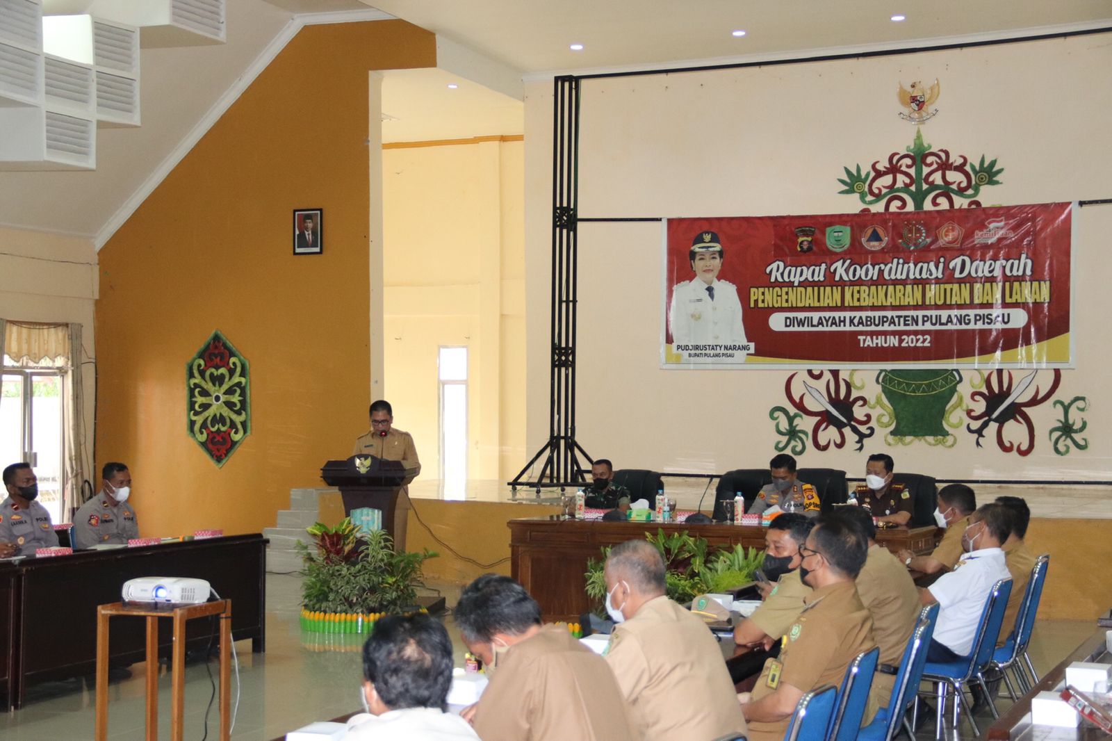 Sekda Pulang Pisau Ikuti Rakor Daerah Pengendalian Karhutla