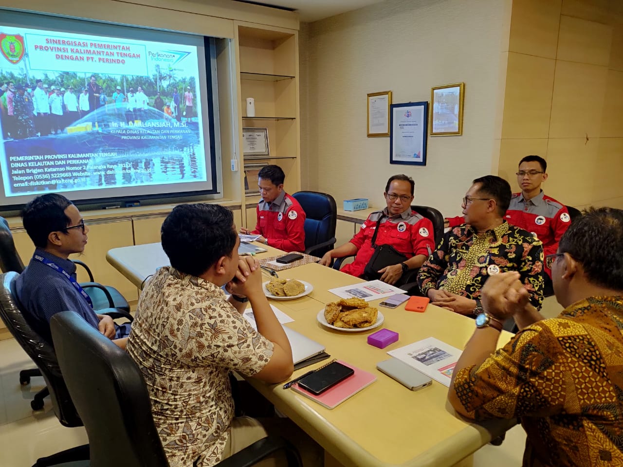 Tingkatkan Sinergisitas Sektor Kelautan dan Perikanan, Kepala Dislutkan Prov. Kalteng Sambangi Kantor PT. Perindo