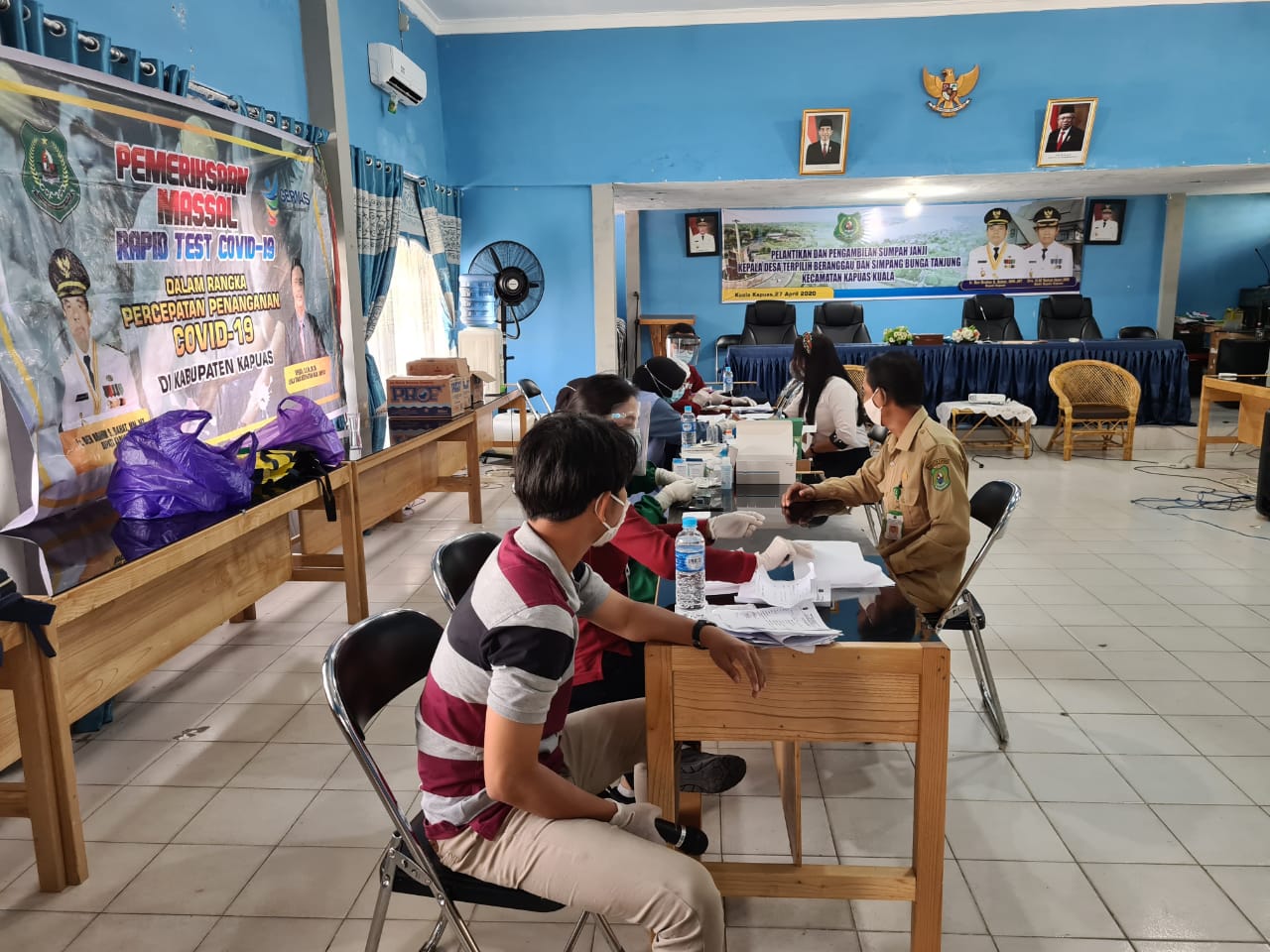 Rapid Test Massal di Lingkungan DPMD Kabupaten Kapuas