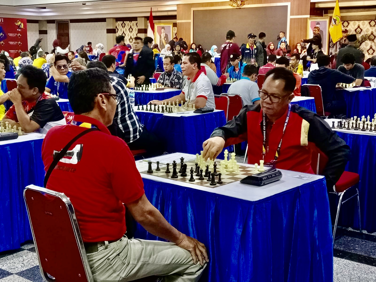 Kepala Dislutkan Menang Babak Pertama Cabor Catur Perorangan Putera PORNAS XVI KORPRI