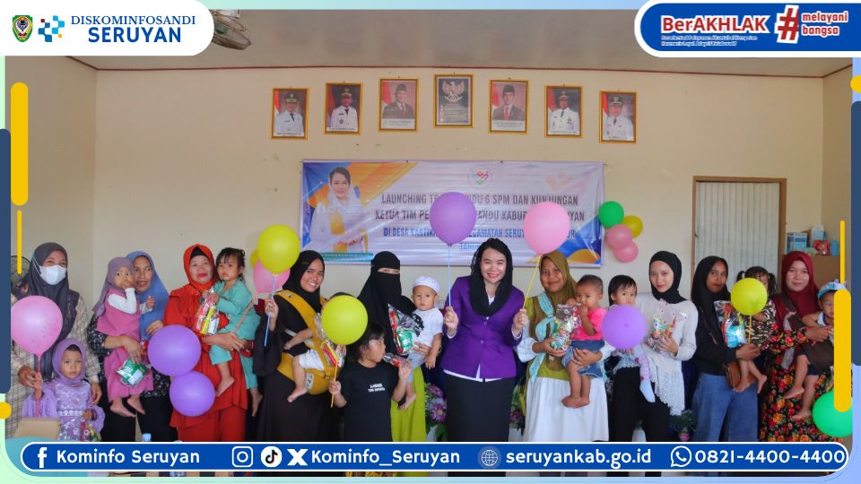 Ketua TP-Posyandu Seruyan Launching TP Posyandu 6 SPM di Desa Kartika Bhakti