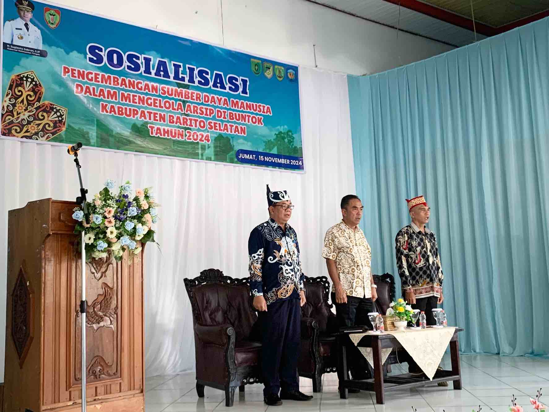 Dispursip Kalteng Gelar Sosialisasi Pengembangan SDM Dalam Mengelola Arsip Tahun 2024 di Barsel