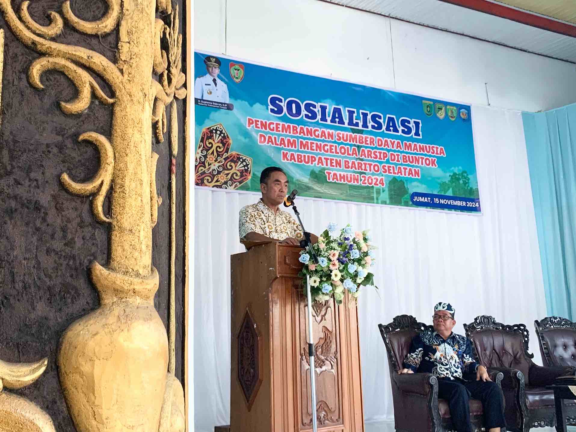 Dispursip Kalteng Gelar Sosialisasi Pengembangan SDM Dalam Mengelola Arsip Tahun 2024 di Barsel