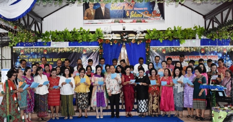 Bupati Kapuas Rayakan Natal Bersama Jemaat Lingkungan Pelayanan V GKE Selat 