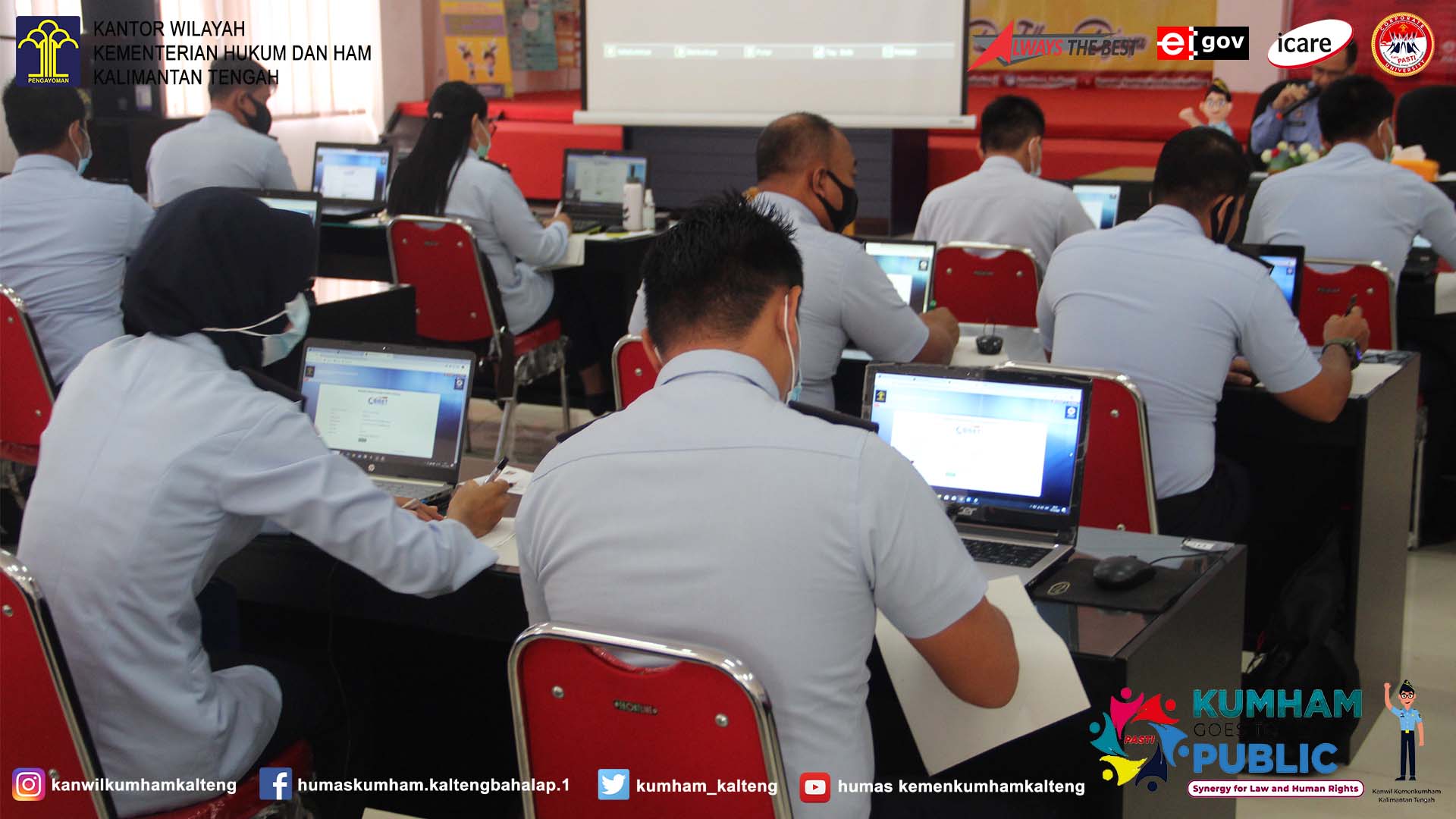 Pelaksanaan Ujian Penyesuaian Ijazah dan Ujian Dinas Tk. I di Lingkungan Kanwil Kemenkumham Kalteng