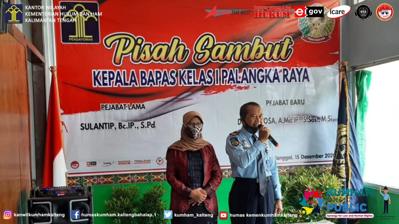 Tampuk Kepemimpinan Bapas Palangka Raya Resmi Berganti