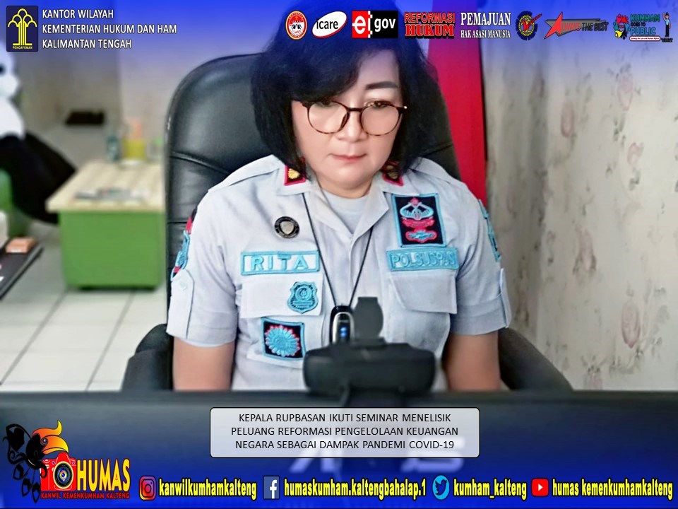 Kepala Rupbasan Kelas I Palangka Raya Ikuti Seminar Jurnal Ilmiah Perbendaharaan 2021