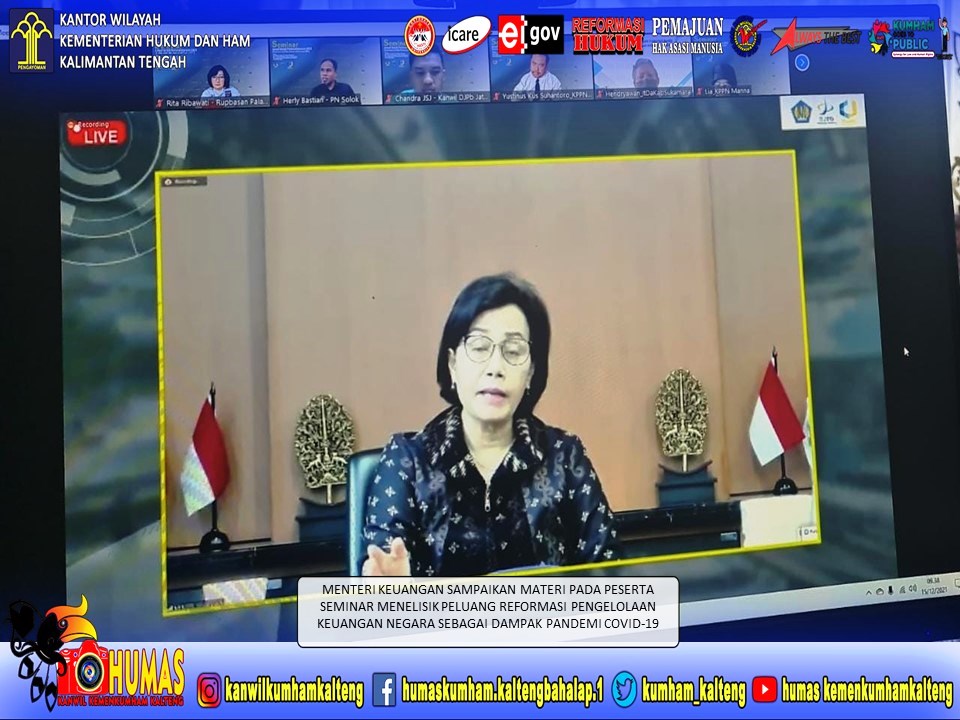 Kepala Rupbasan Kelas I Palangka Raya Ikuti Seminar Jurnal Ilmiah Perbendaharaan 2021