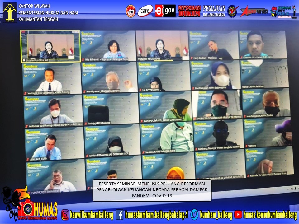 Kepala Rupbasan Kelas I Palangka Raya Ikuti Seminar Jurnal Ilmiah Perbendaharaan 2021
