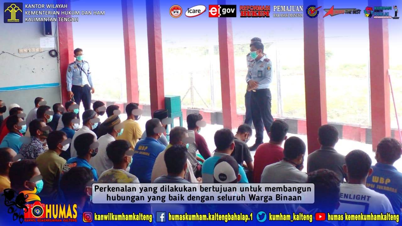 Kasubsi Kamtib Lapas Sukamara Lakukan Perkenalan Kepada Warga Binaan