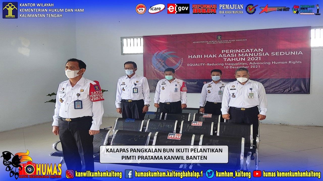 Kalapas Pangkalan Bun Hadiri Pelantikan Pimti Pratama Kanwil Banten