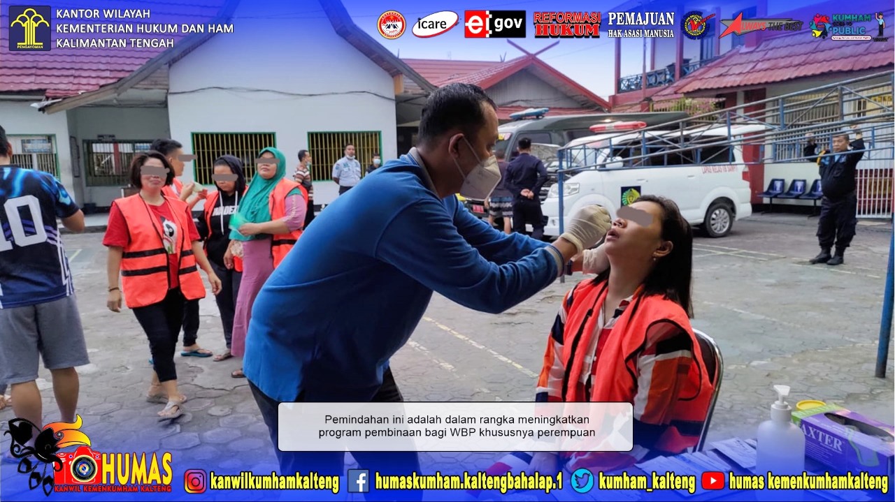 WBP Perempuan Lapas Sampit Dipindahkan ke LPP Palangka Raya