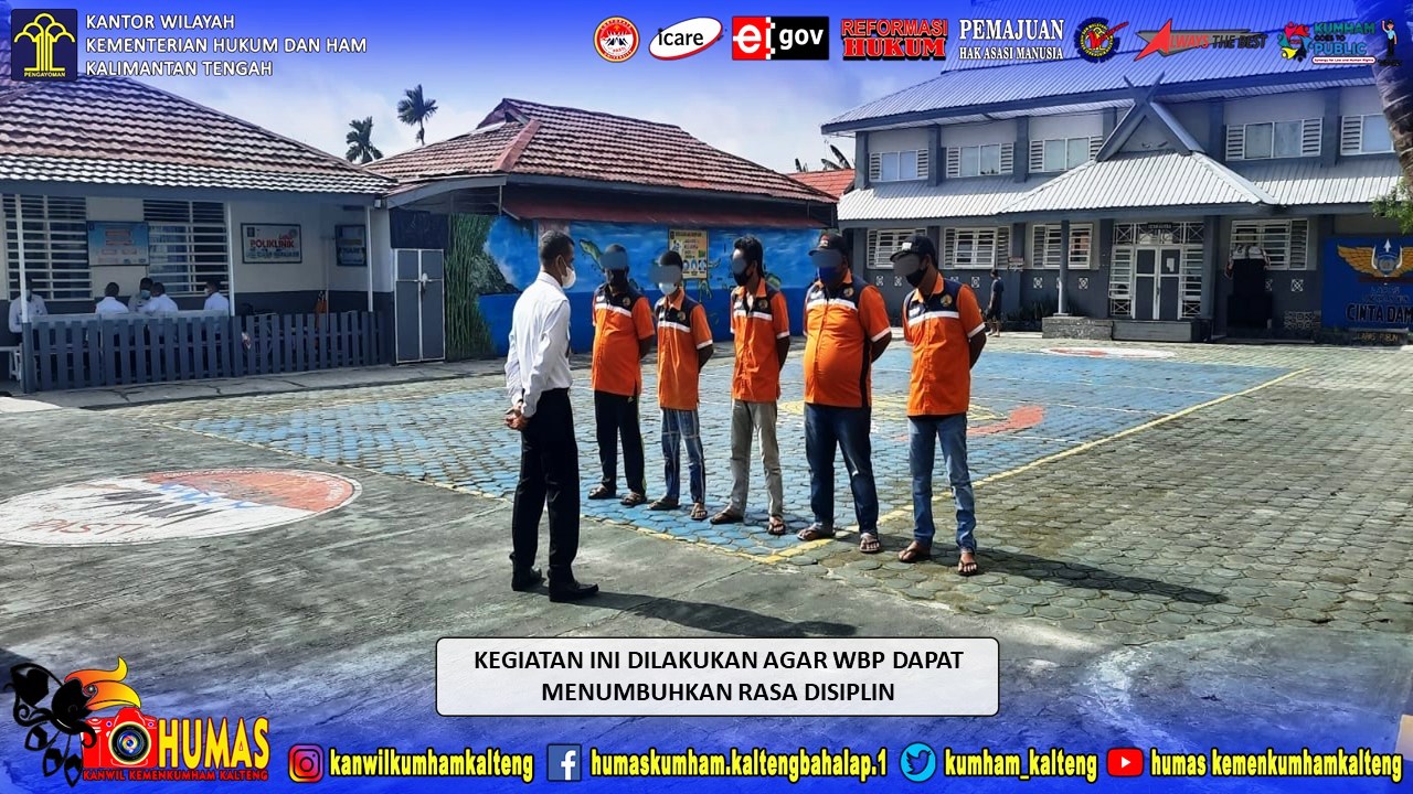 Pengarahan Kasubsi Giatja Lapas Pangkalan Bun kepada WBP Asimilasi Kerja Luar