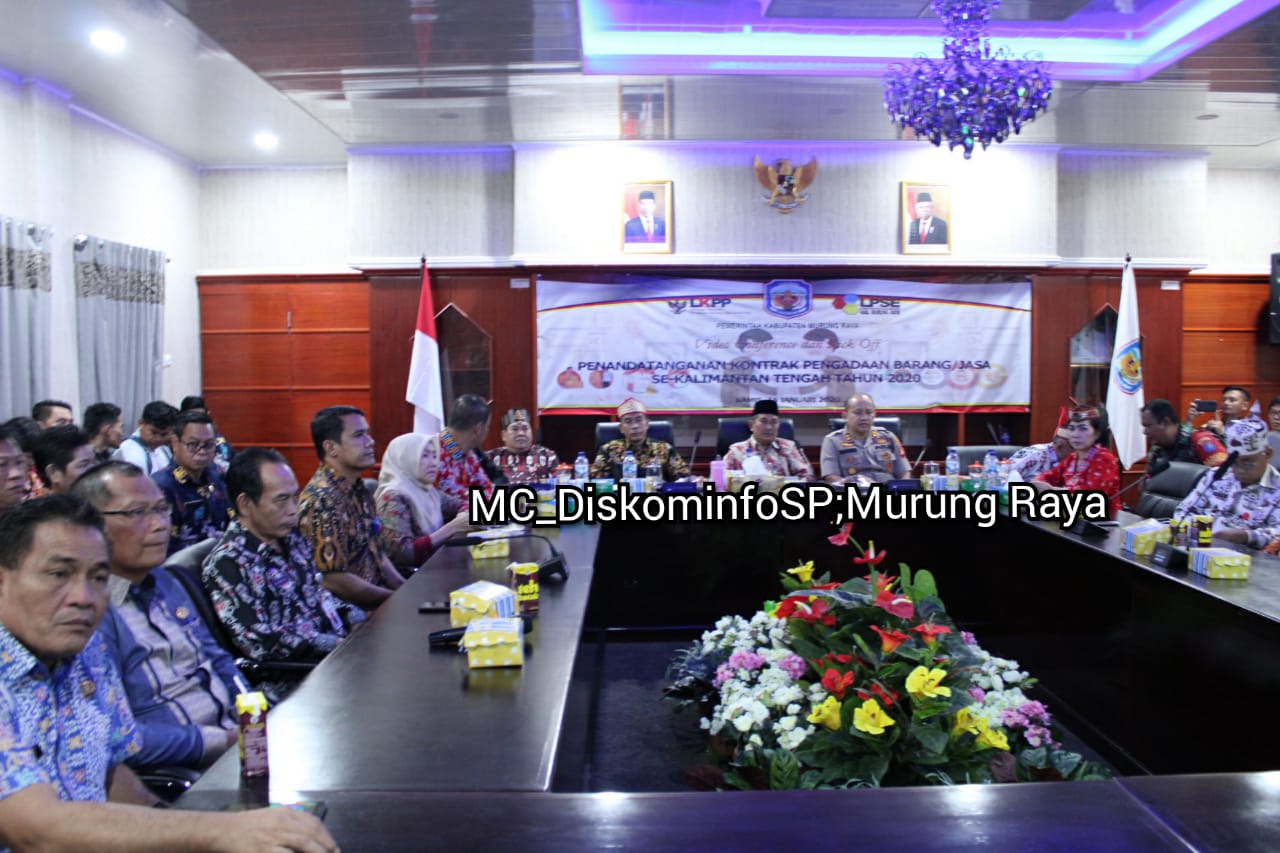 Peran Aktif Pemkab Murung Raya di Video Conference Dan Kick Off Se-Kalteng
