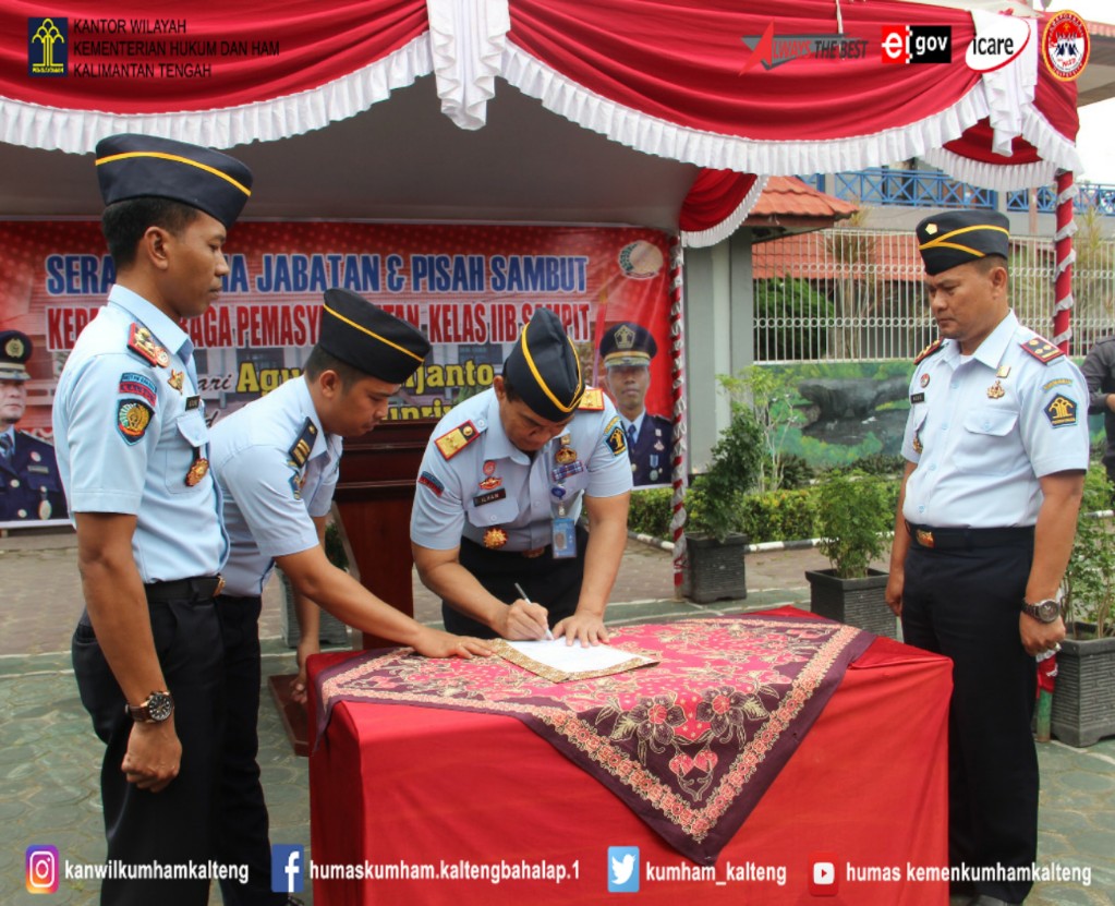 Kakanwil Kemenkumham Kalteng Hadiri Sertijab dan Pisah Sambut Kalapas Sampit serta Penyerahan Piagam Penghargaan