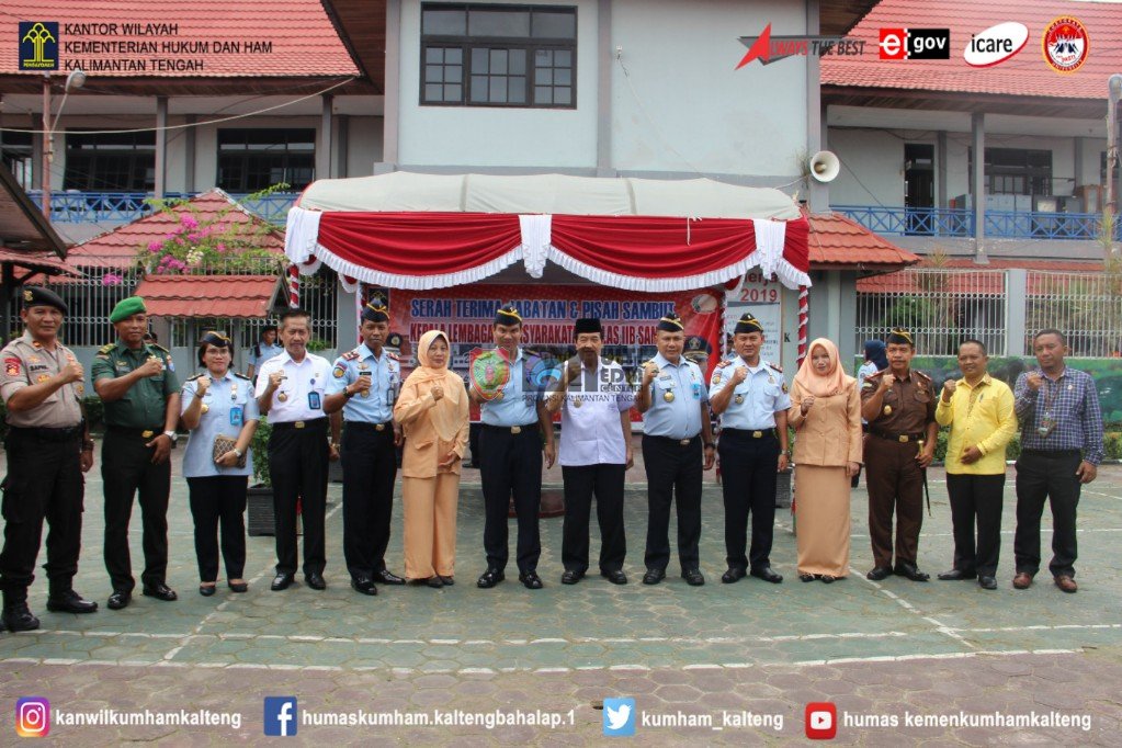 Kakanwil Kemenkumham Kalteng Hadiri Sertijab dan Pisah Sambut Kalapas Sampit serta Penyerahan Piagam Penghargaan