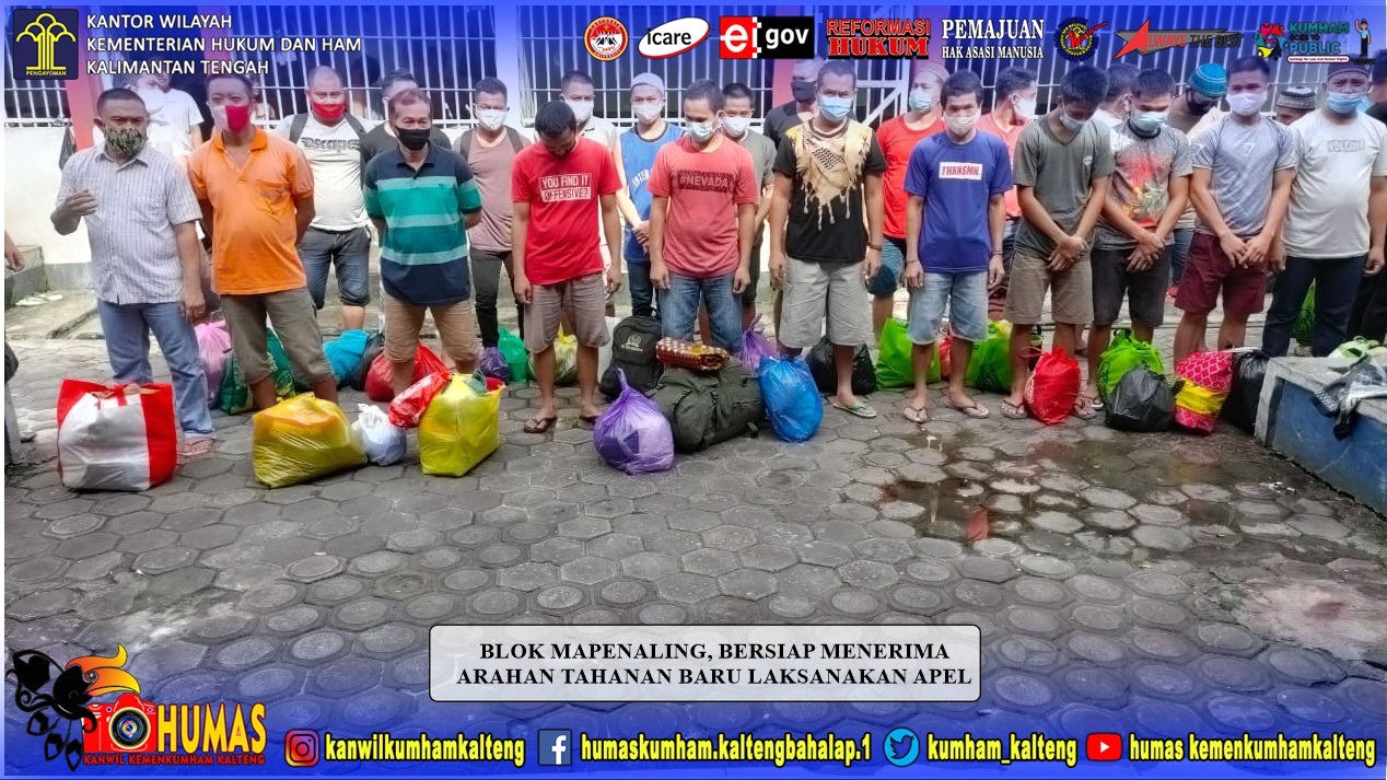 Tahanan Baru Masuk Lapas Sampit WajibTerapkan Prokes