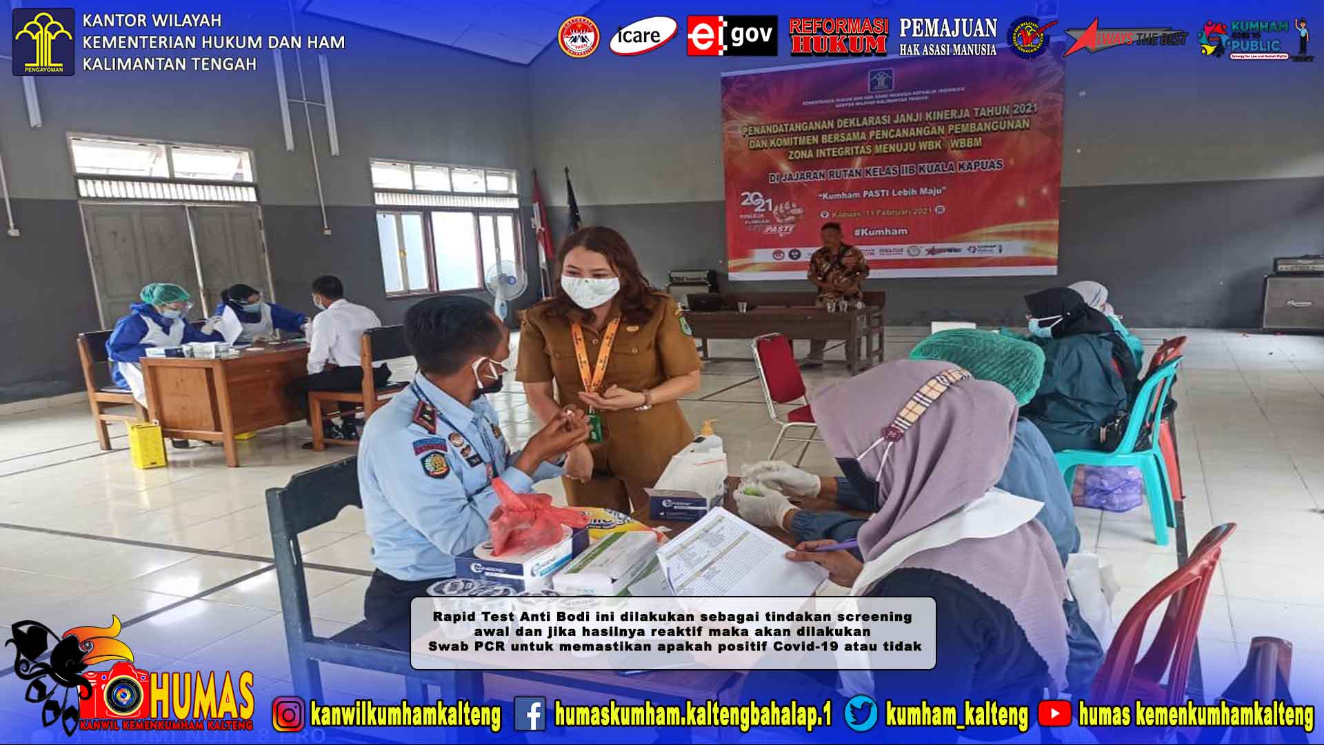 Rapid Test Antibodi Massal di Rutan Kuala Kapuas