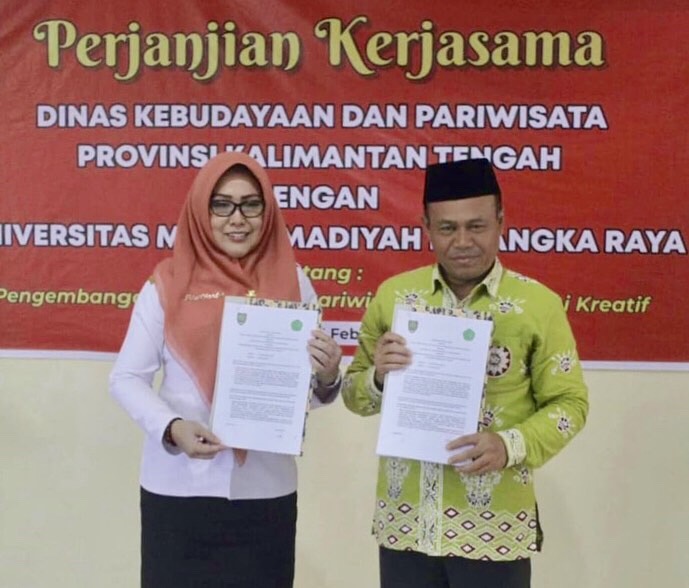 Disbudpar Kalteng dan Universitas Muhammadiyah Palangka Raya Tandatangani Kerjasama Budaya dan Pariwisata