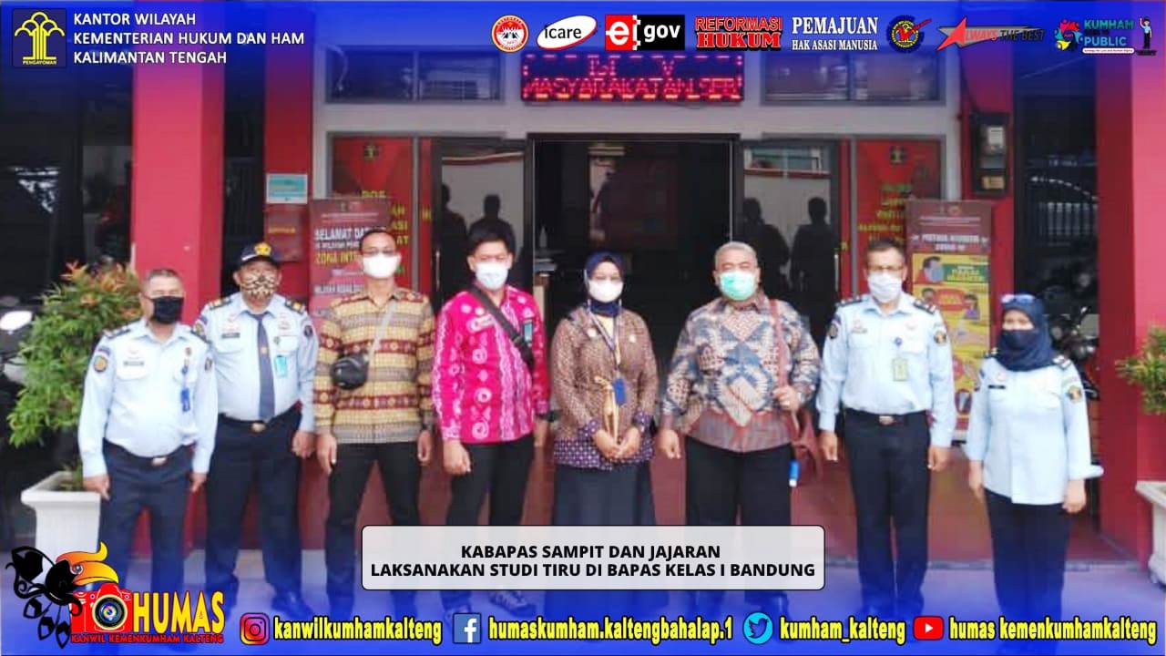 Kabapas Sampit dan Jajaran Laksanakan Study Tiru di Bapas Kelas I Bandung