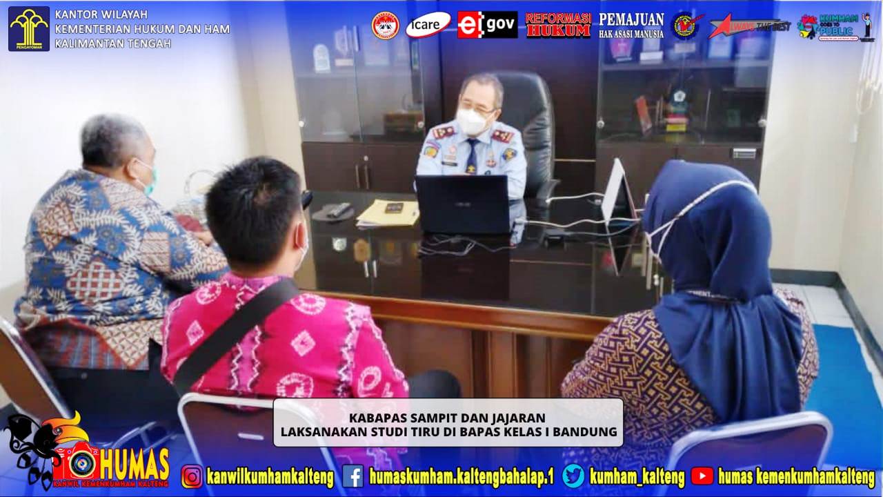 Kabapas Sampit dan Jajaran Laksanakan Study Tiru di Bapas Kelas I Bandung