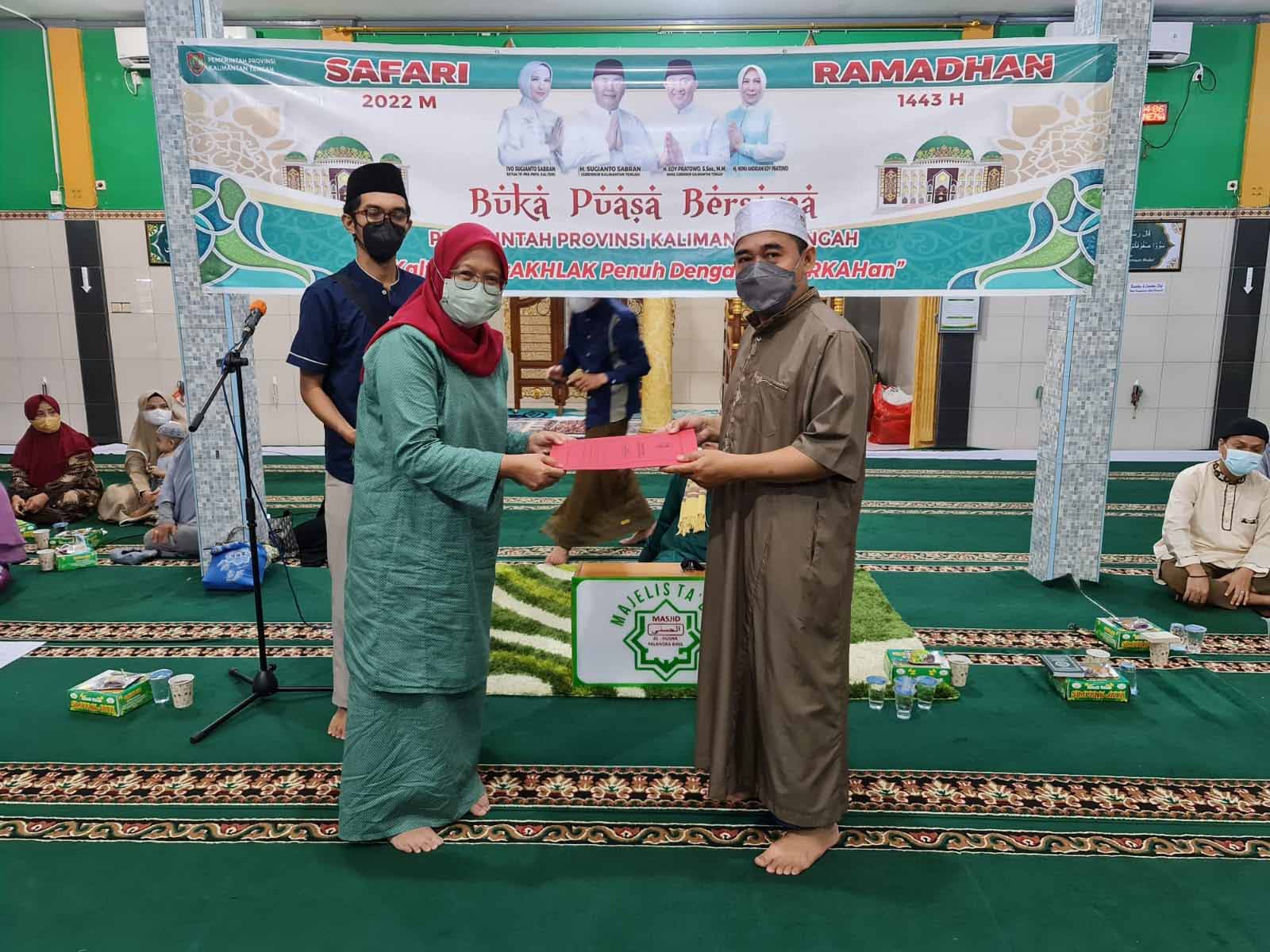 Merajut Silaturahmi Meraih Keberkahan, Pemprov Kalteng Gelar Safari Ramadan di Masjid AL Husna, Kota Palangka Raya