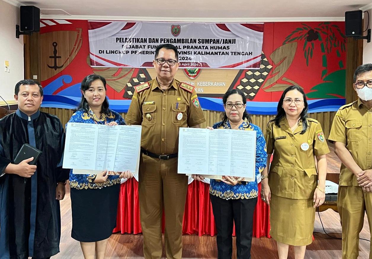 Kepala Dislutkan Prov. Kalteng Lantik Pejabat Fungsional Pranata Humas