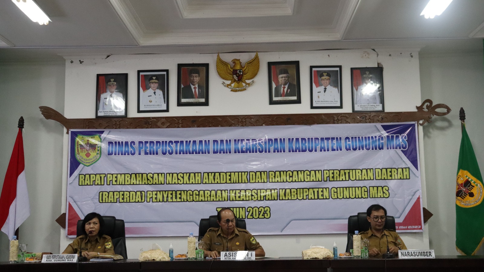 Pemkab Gumas Gelar Rapat Tentang Pembahasan Naskah Akademik dan RAPERDA Penyelenggara Kearsipan