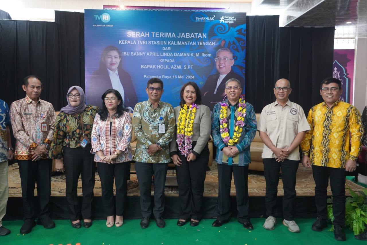 Kadiskominfosantik Prov. Kalteng Hadiri Sertijab Kepala Stasiun TVRI Kalteng