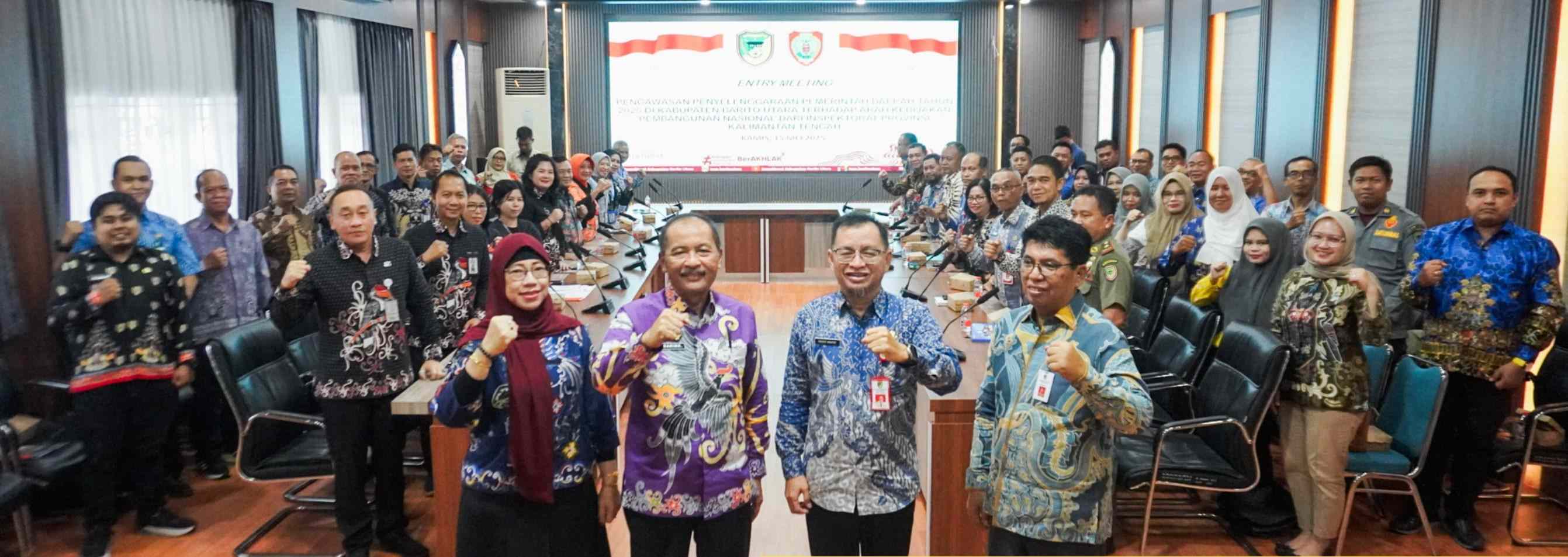 Inspektur Daerah Prov. Kalteng Pimpin Entry Meeting Pengawasan Umum dan Teknis di Kabupaten Barito Utara Tahun 2025